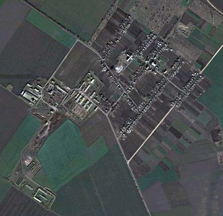 Вид на Казачьи Лагери в GoogleEarth