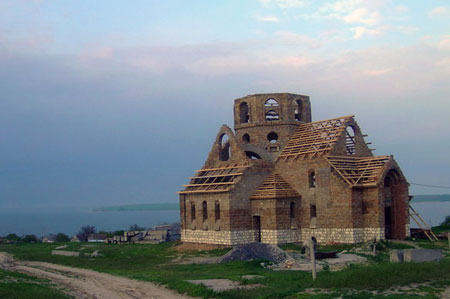 Строительство церкви в Змиевке