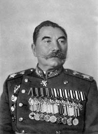 Буденный Семен Михайлович (1883-1973 годы), маршал СССР (1935 год), трижды Герой Советского Союза 