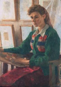 Иван Николаевич Шульга. Портрет девушки. 1951 г.
